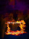 Flaming Hurdle Background