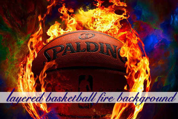 basketball ball on fire