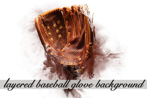 Layered Baseball Glove Background