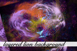 Layered Lion Background