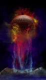 Layered Explosive Powder Basketball Background