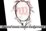 Layered Tennis Racket Background