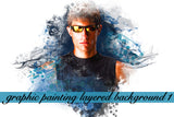 Graphic Painting Layered Background 1