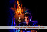 Layered Football Fire Background