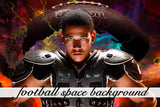 Layered Football Space Background