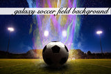 Galaxy Soccer Field Layered Background