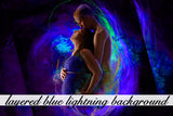 Layered Blue Lightning Background