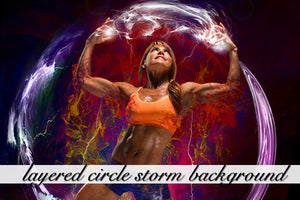 Layered Circle Storm Background