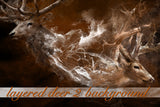 Layered Deer Background 2