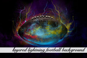Layered Lightning Football Background