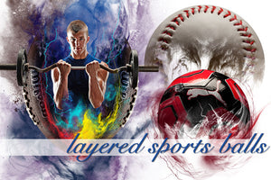 Layered Sports Ball Backgrounds Volume 1